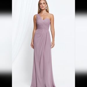 Dessy Collection Lilac One-Shoulder Dress, NWT